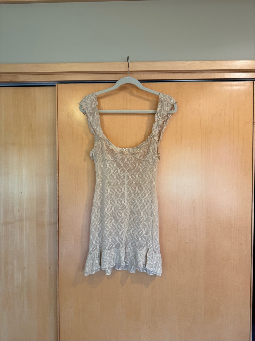 ARE YOU AM I Elea Mini Dress in Nude